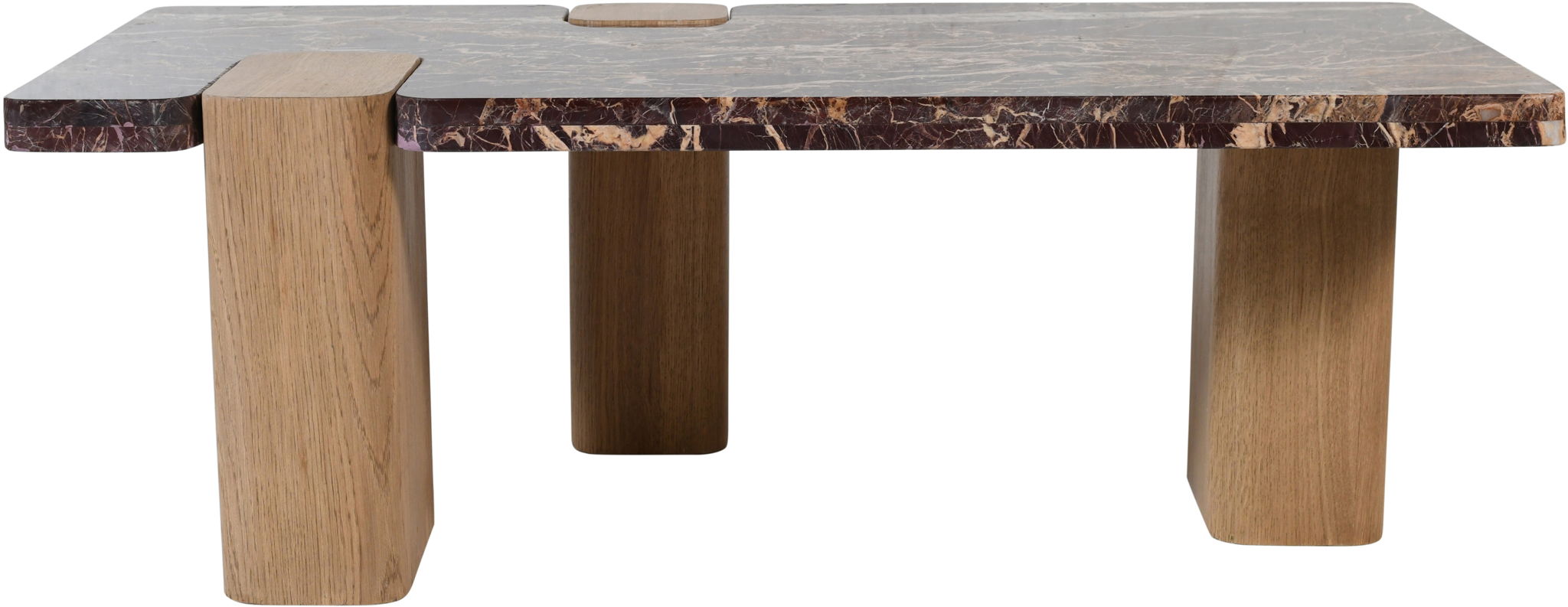 Ravenna - Marble/Stone Coffee Table - Burgundy - Urban Living Furniture (Los Angeles, CA)