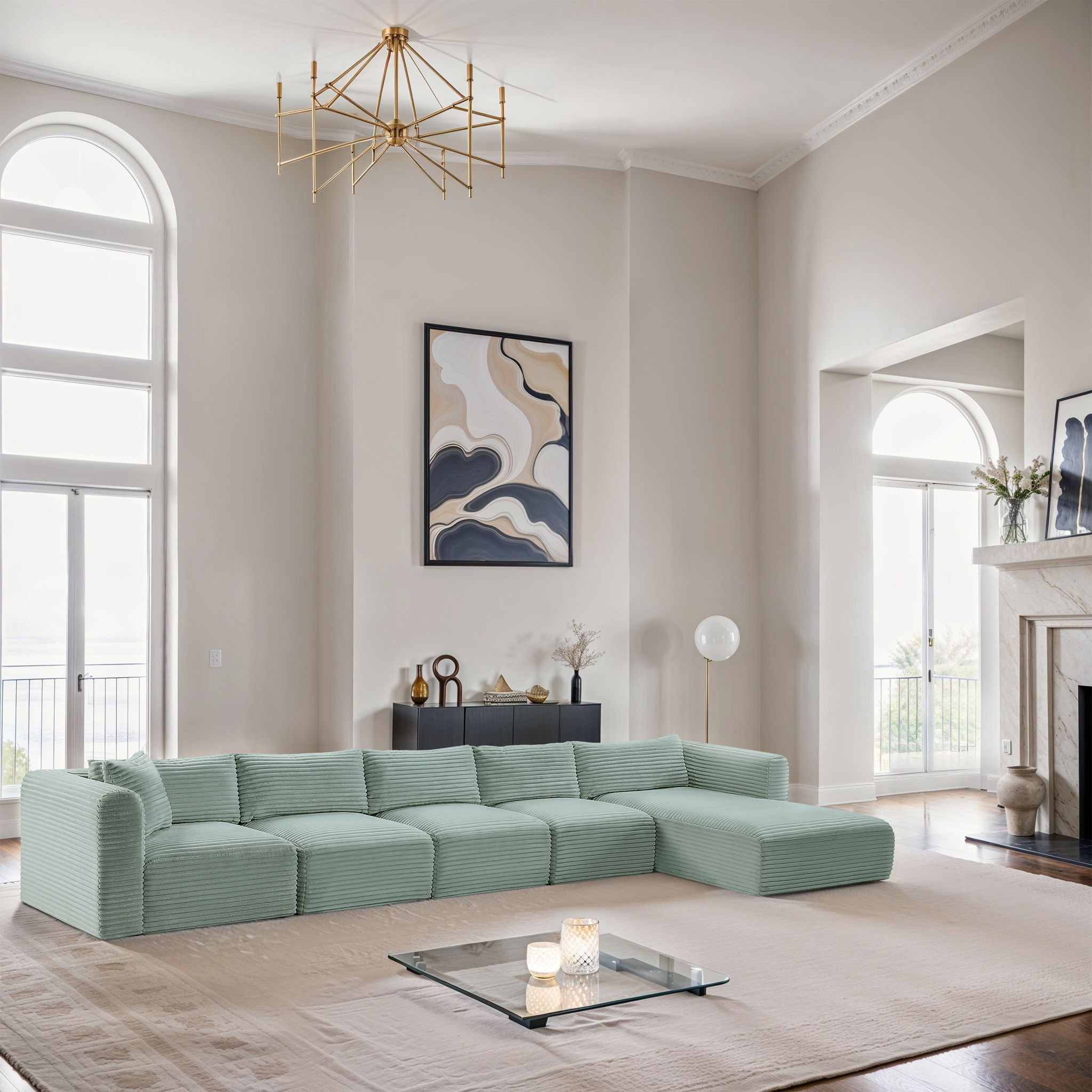 Shaggy - 5 Piece Modular Sectional With Chaise - Urban Living Furniture (Los Angeles, CA)