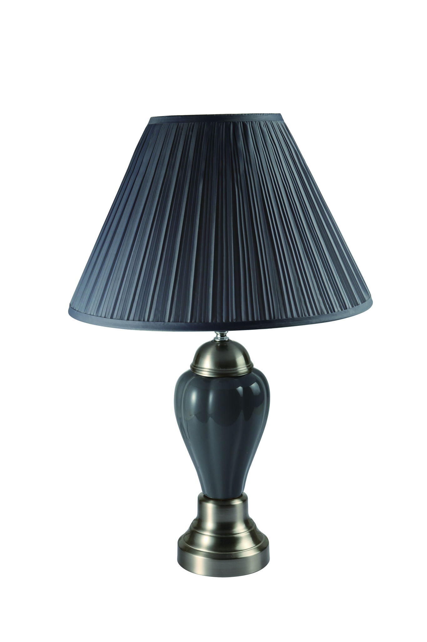 Satin Nickel - Porcelain Lamp - Gray - Urban Living Furniture (Los Angeles, CA)
