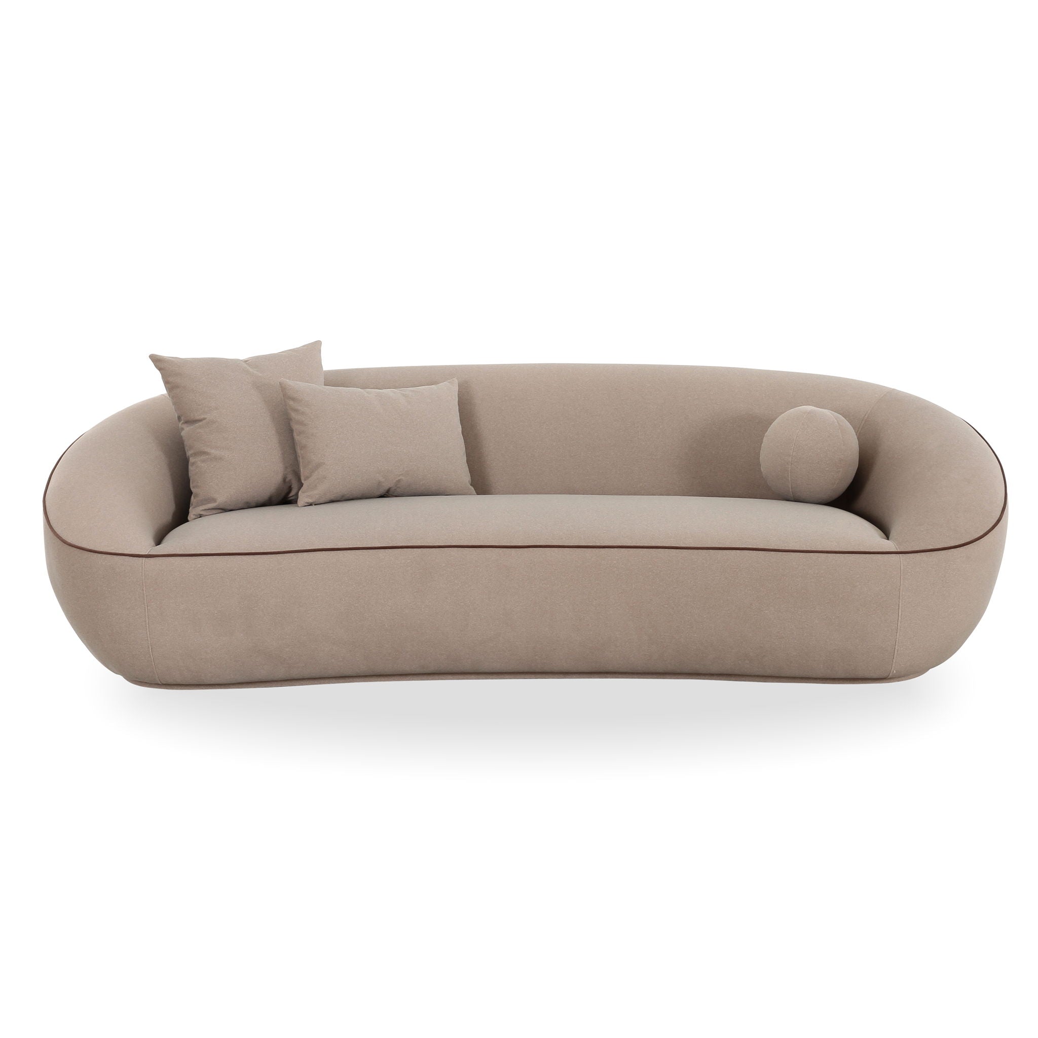 Jenny - Faux Mohair Sofa - Taupe - Urban Living Furniture (Los Angeles, CA)