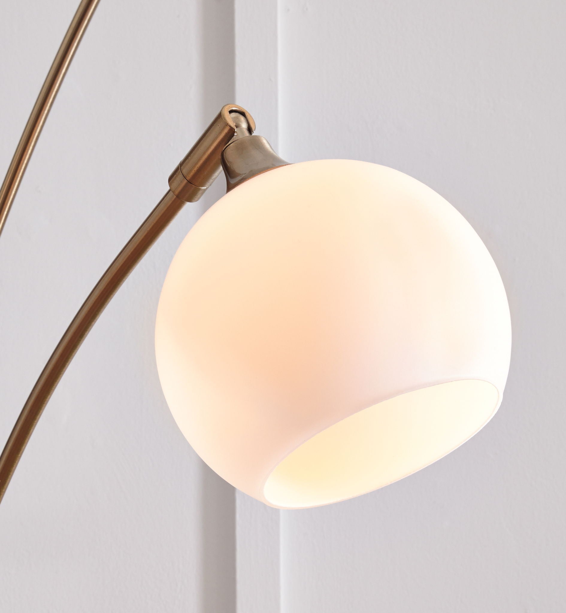 Taliya - Champagne / White - Metal Arc Lamp - Urban Living Furniture (Los Angeles, CA)
