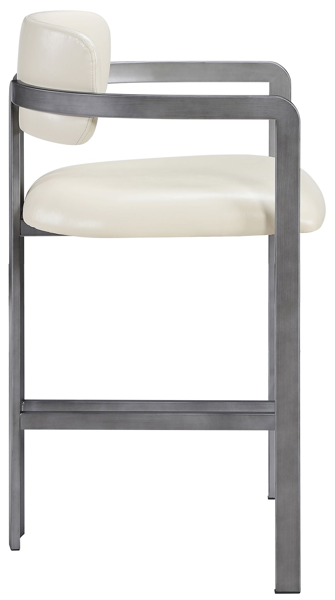 Aurum - Vegan Leather Upholstered Counter Stool With Gray Base - Urban Living Furniture (Los Angeles, CA)