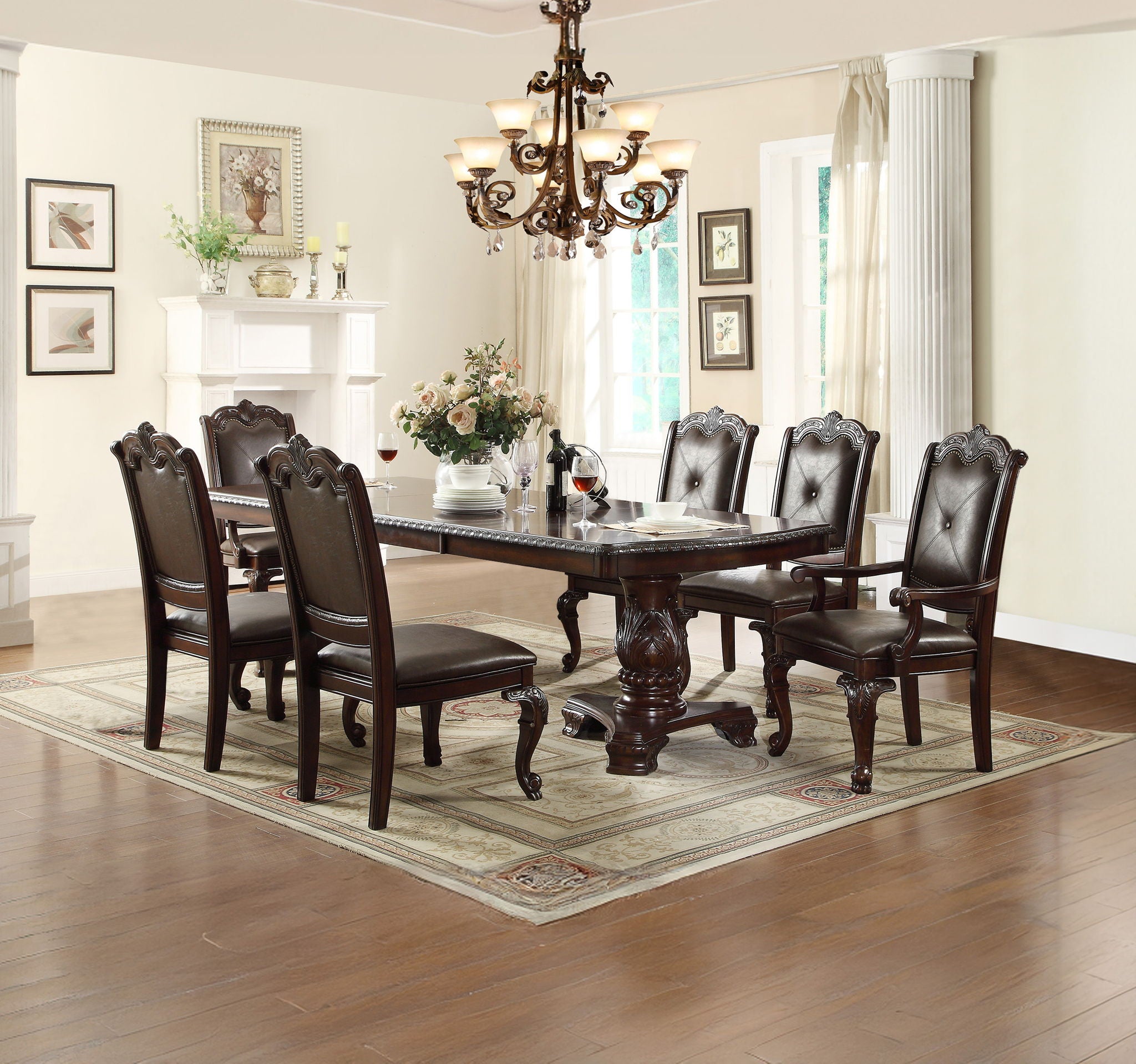 Kiera - Dining Room Set - Cherry - Urban Living Furniture (Los Angeles, CA)