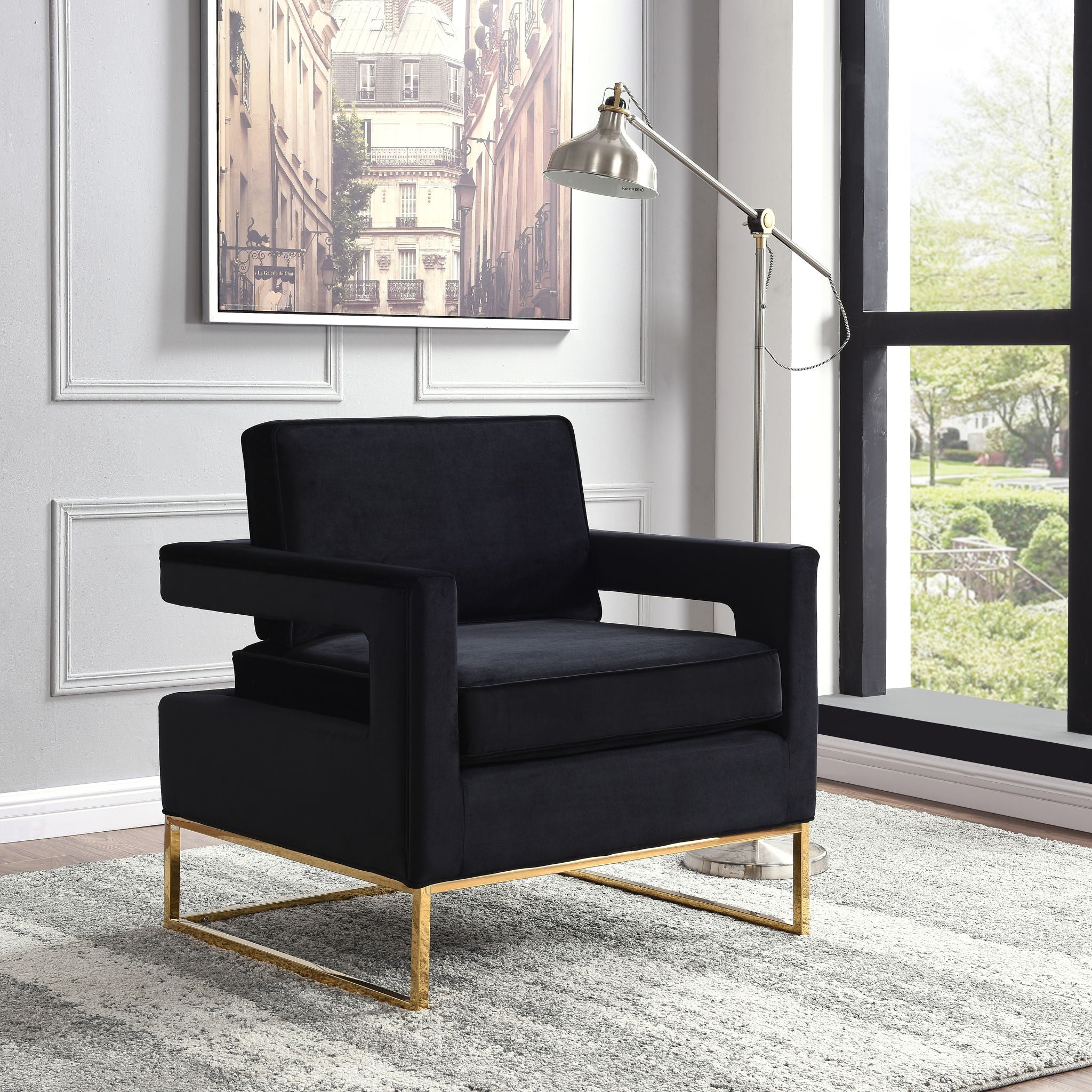 Noah - Accent Chair with Gold Legs - Urban Living Furniture (Los Angeles, CA)