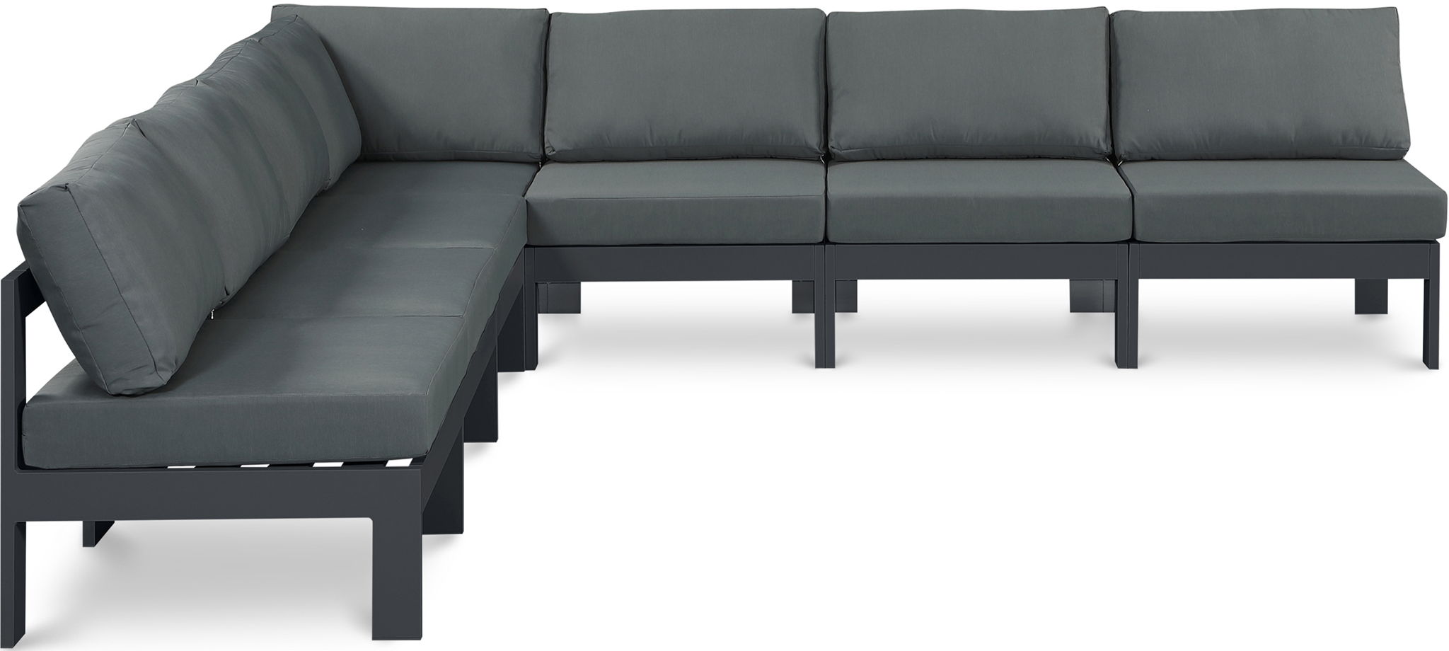 Nizuc - Outdoor Patio 7 Piece Modular Sectional With Gray Frame - Urban Living Furniture (Los Angeles, CA)