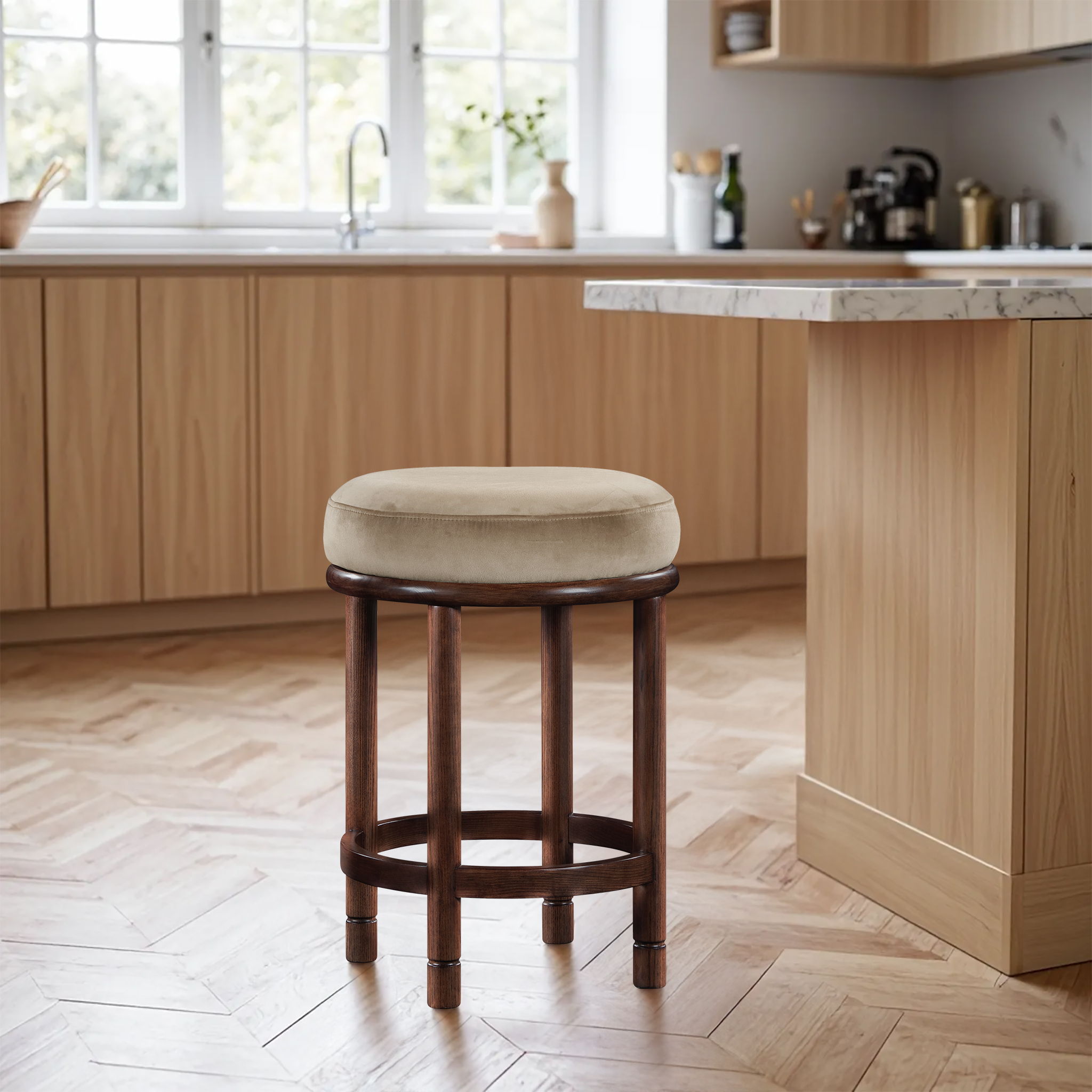Monette - Counter Stool With Brown Base - Urban Living Furniture (Los Angeles, CA)
