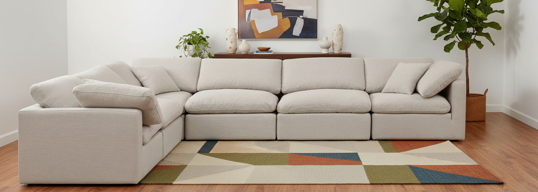Indulge - Linen 6 Piece Modular Corner Sectional - Urban Living Furniture (Los Angeles, CA)