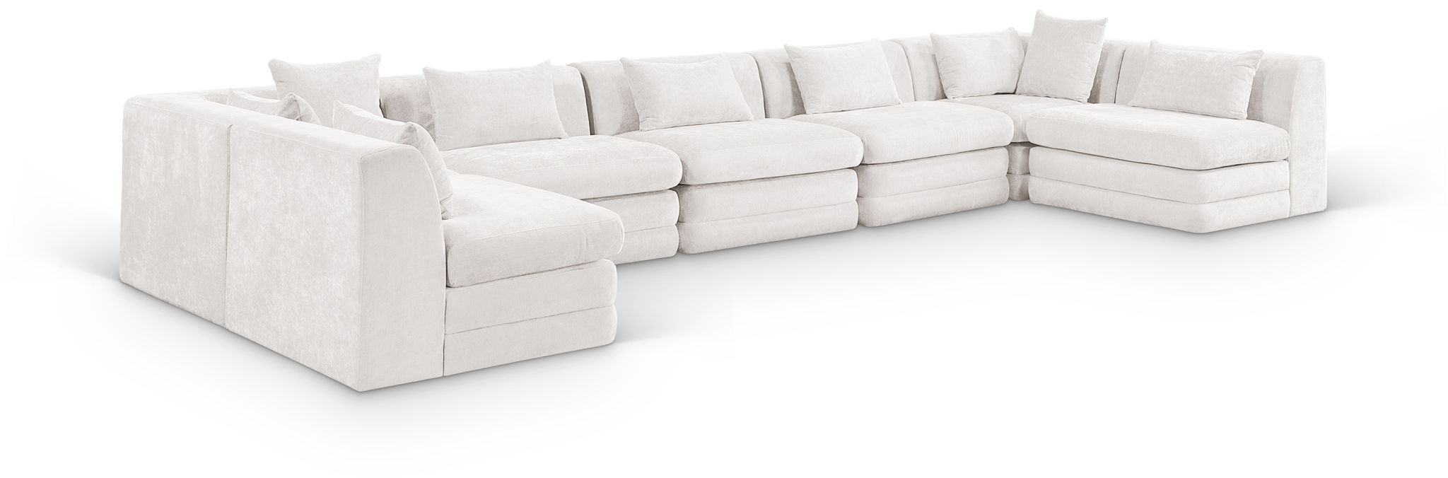 Stellar - 7 Piece Chenille Fabric Upholstered Modular Sectional - Urban Living Furniture (Los Angeles, CA)