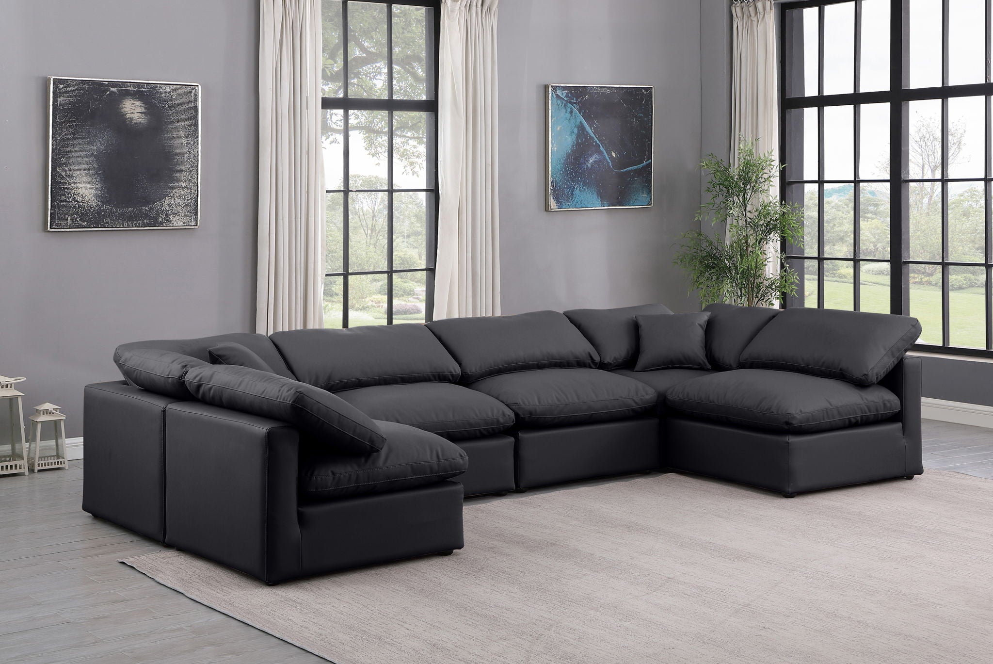 Indulge - Faux Leather 6 Piece Modular U-Shaped Sectional - Urban Living Furniture (Los Angeles, CA)