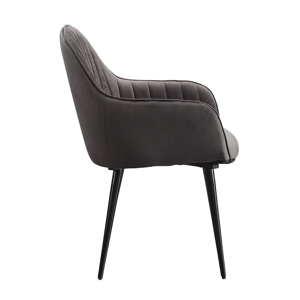 Caspian - Side Chair (Set of 2) - Dark Gray Fabric & Black - Urban Living Furniture (Los Angeles, CA)