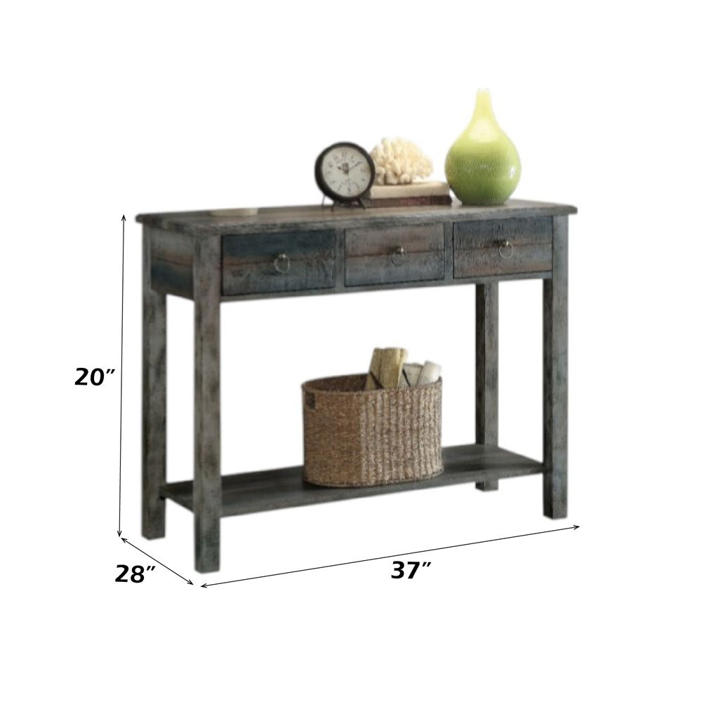 Glancio - Console Table - Antique Gray & Teal - Urban Living Furniture (Los Angeles, CA)