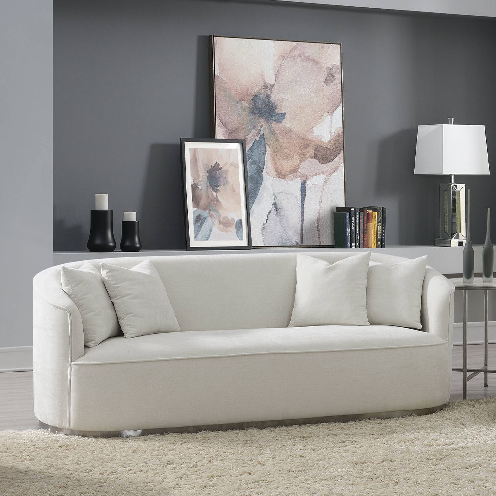 Odette - Sofa With 4 Pillows - Beige Chenille - Urban Living Furniture (Los Angeles, CA)