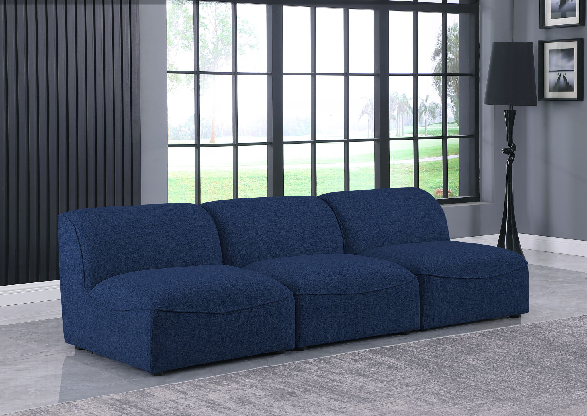 Miramar - 3 Seat Armless Modular Sofa - Urban Living Furniture (Los Angeles, CA)