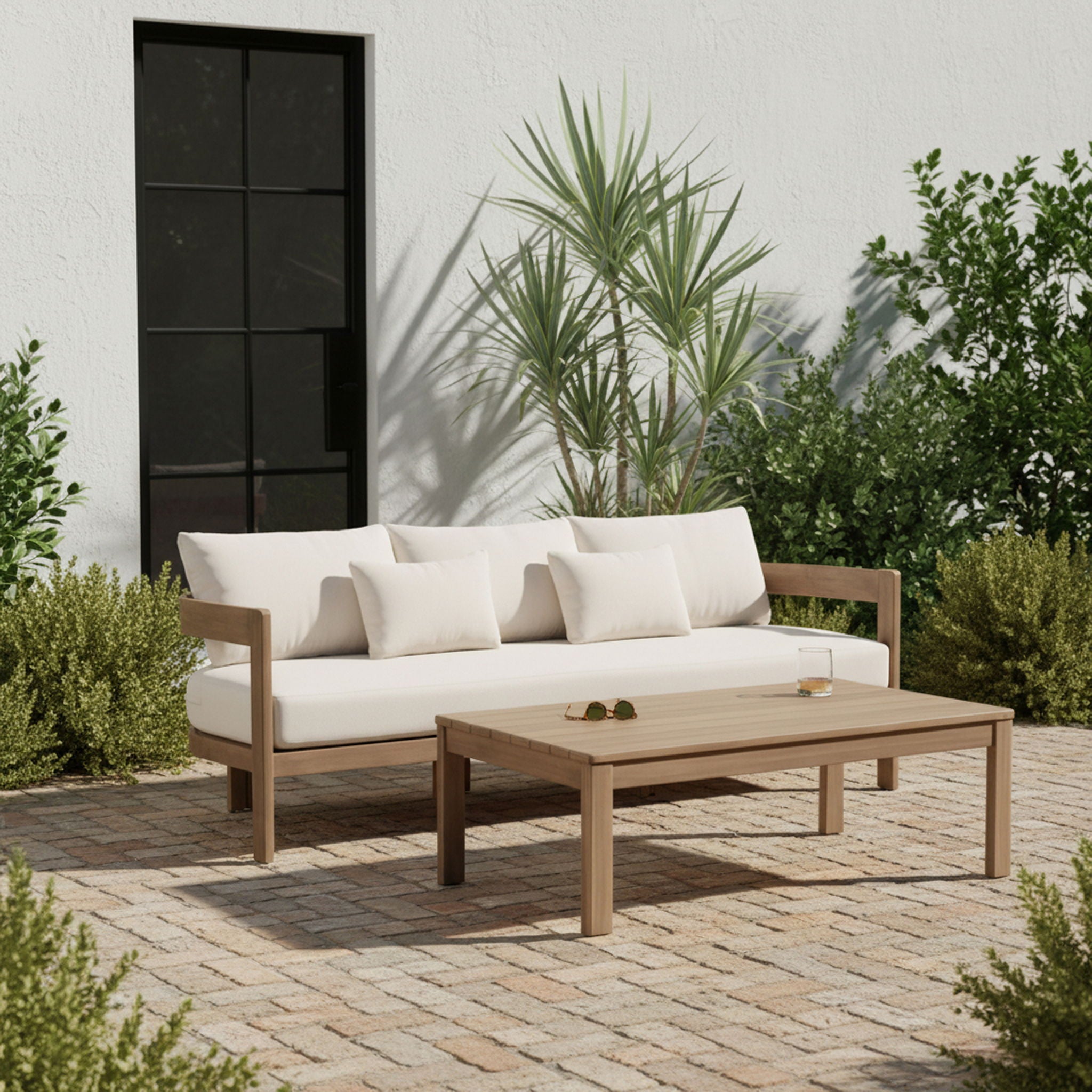Newport - Water Resistant Fabric 86.75" Upholstered Outdoor Patio Sofa - Urban Living Furniture (Los Angeles, CA)