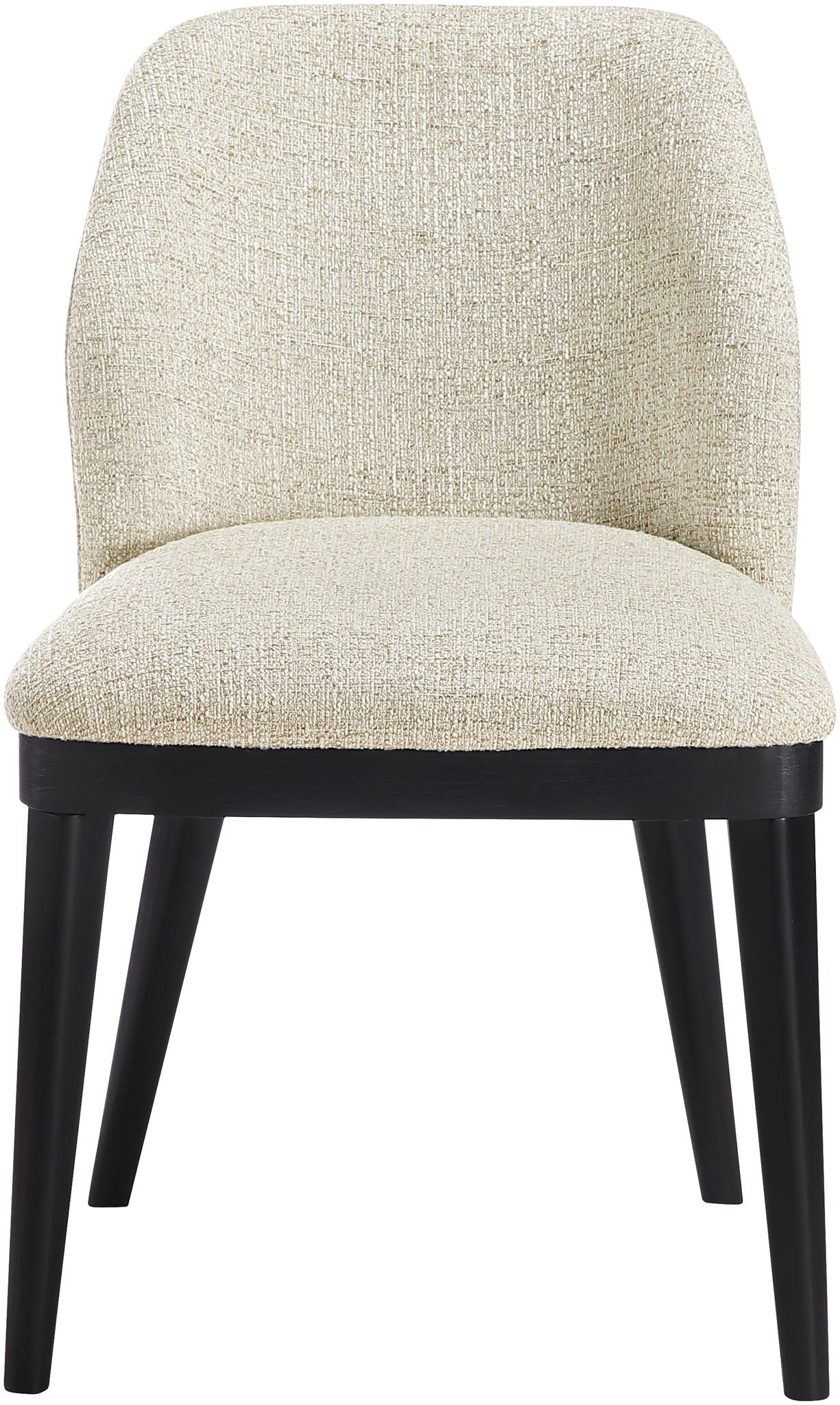 Valeo - Linen Textured Fabric Upholstered Dining Chair (Set of 2) - Painted Black Base - Urban Living Furniture (Los Angeles, CA)