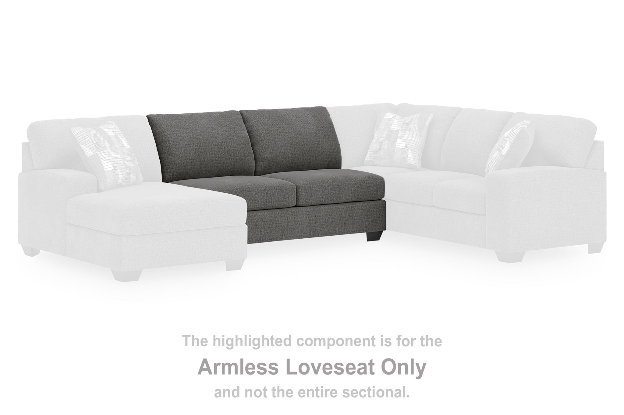 Seyler Lane - Greystone - Armless Loveseat - Urban Living Furniture (Los Angeles, CA)