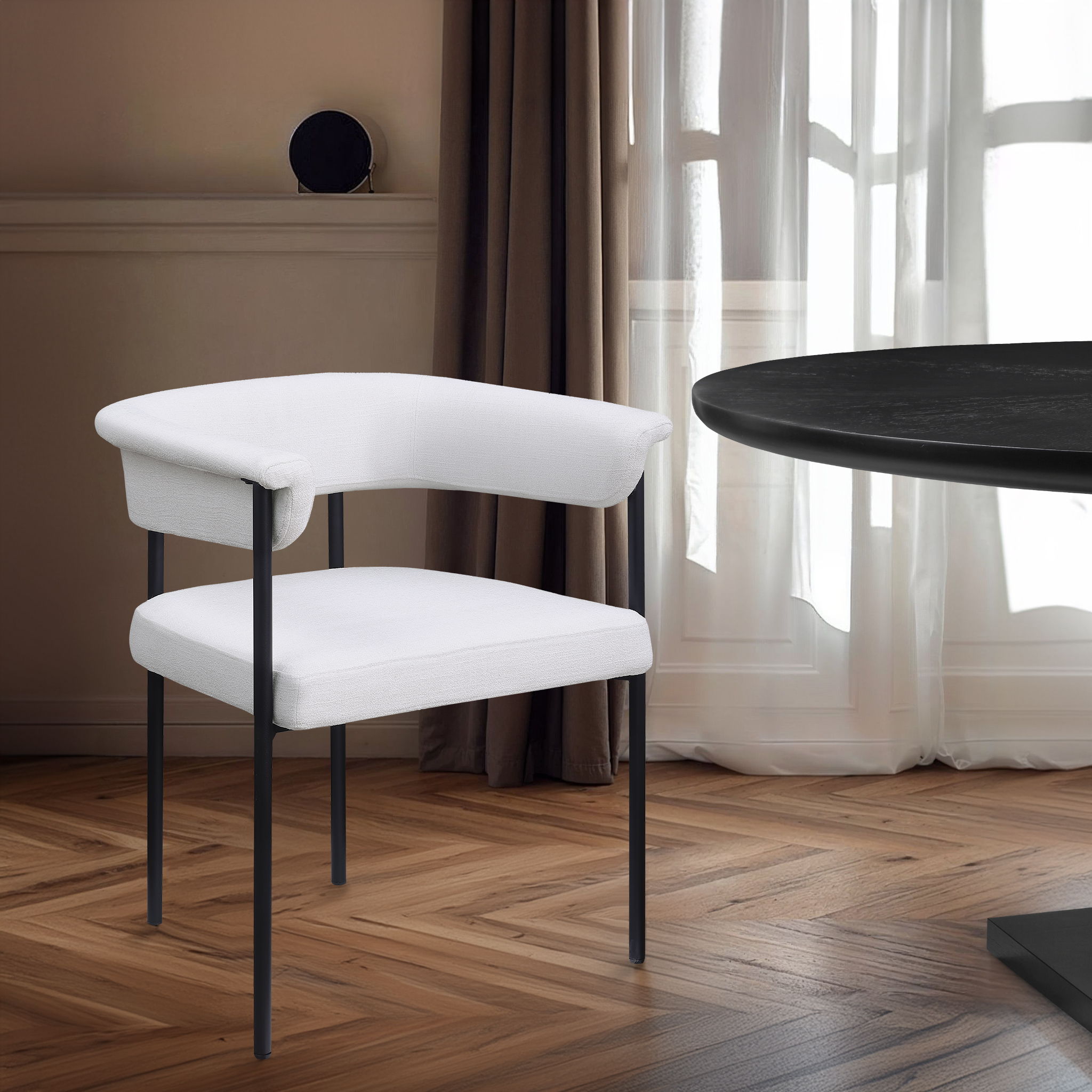 Malin - Linen Dining Chair (Set of 2) - Urban Living Furniture (Los Angeles, CA)