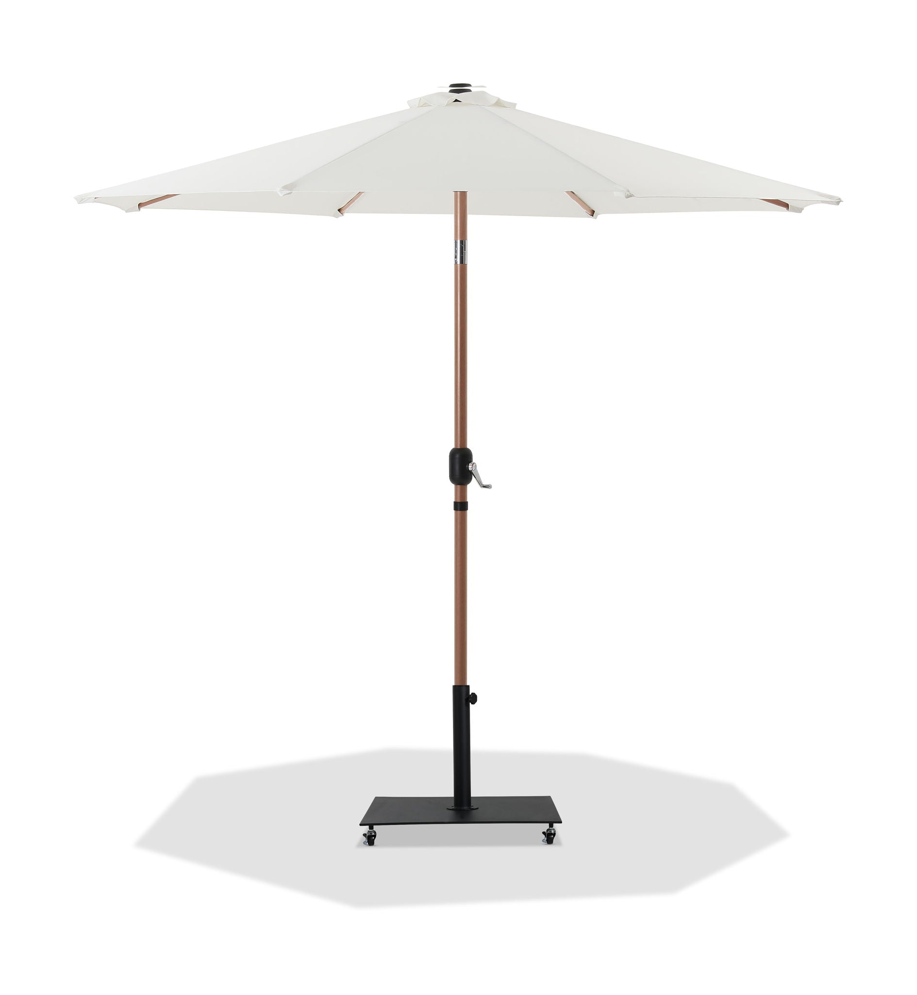 Fiji - Aluminum Patio Umbrella With Square Black And Teak Base - Urban Living Furniture (Los Angeles, CA)
