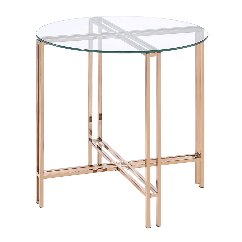 Veises - End Table - Champagne - Urban Living Furniture (Los Angeles, CA)