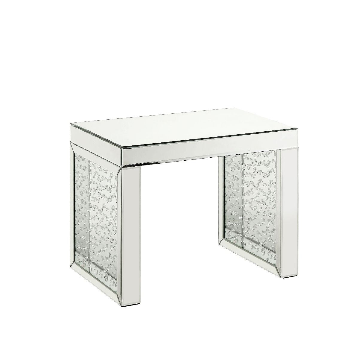 Nysa - 20" Accent Table - Mirrored & Faux Crystals Inlay - Urban Living Furniture (Los Angeles, CA)