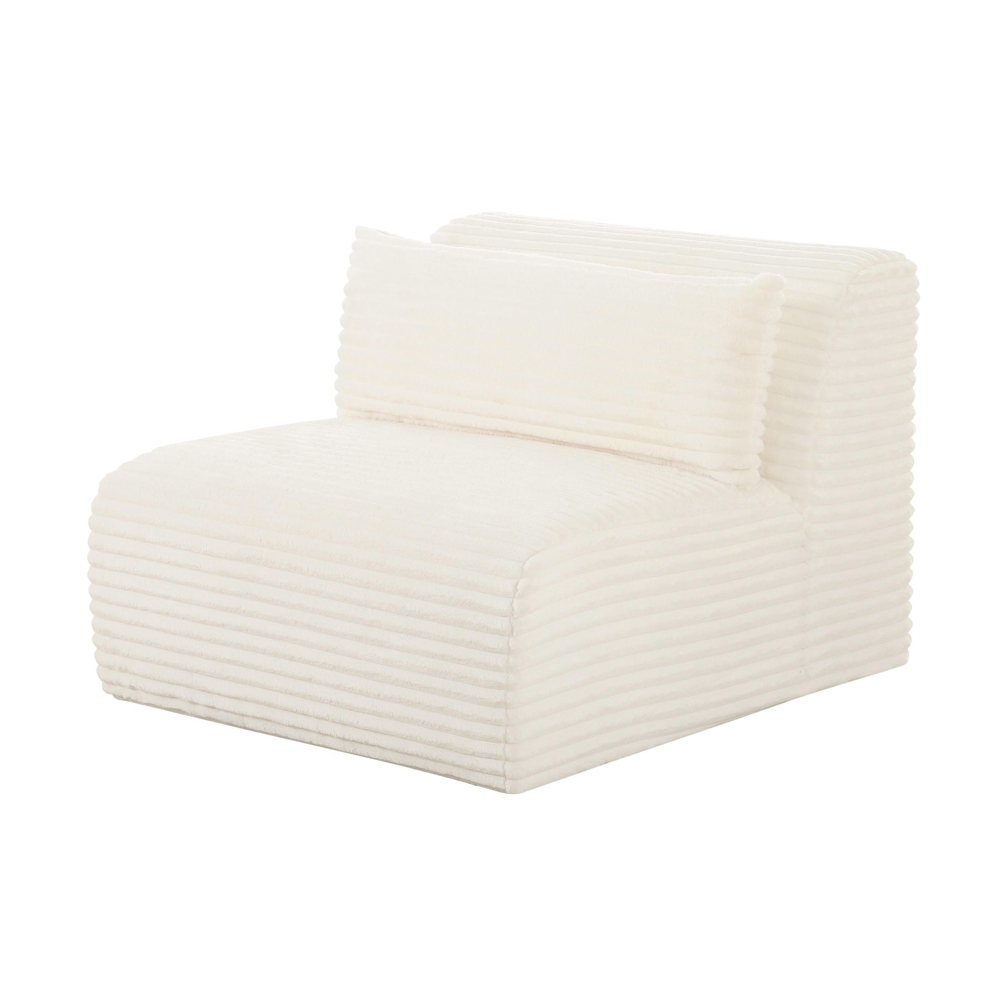 Tarra - Fluffy Oversized Corduroy Modular Armless Chair - Urban Living Furniture (Los Angeles, CA)