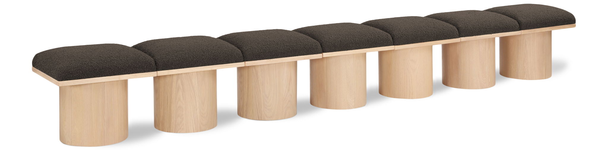 Pavilion - 7 Piece Modular Bench With Natural Base - Urban Living Furniture (Los Angeles, CA)