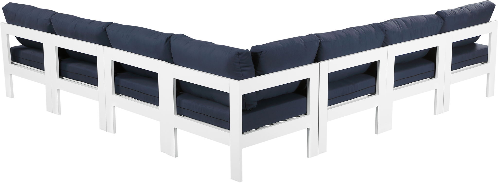 Nizuc - Outdoor Patio 7 Piece Modular Sectional With White Frame - Urban Living Furniture (Los Angeles, CA)