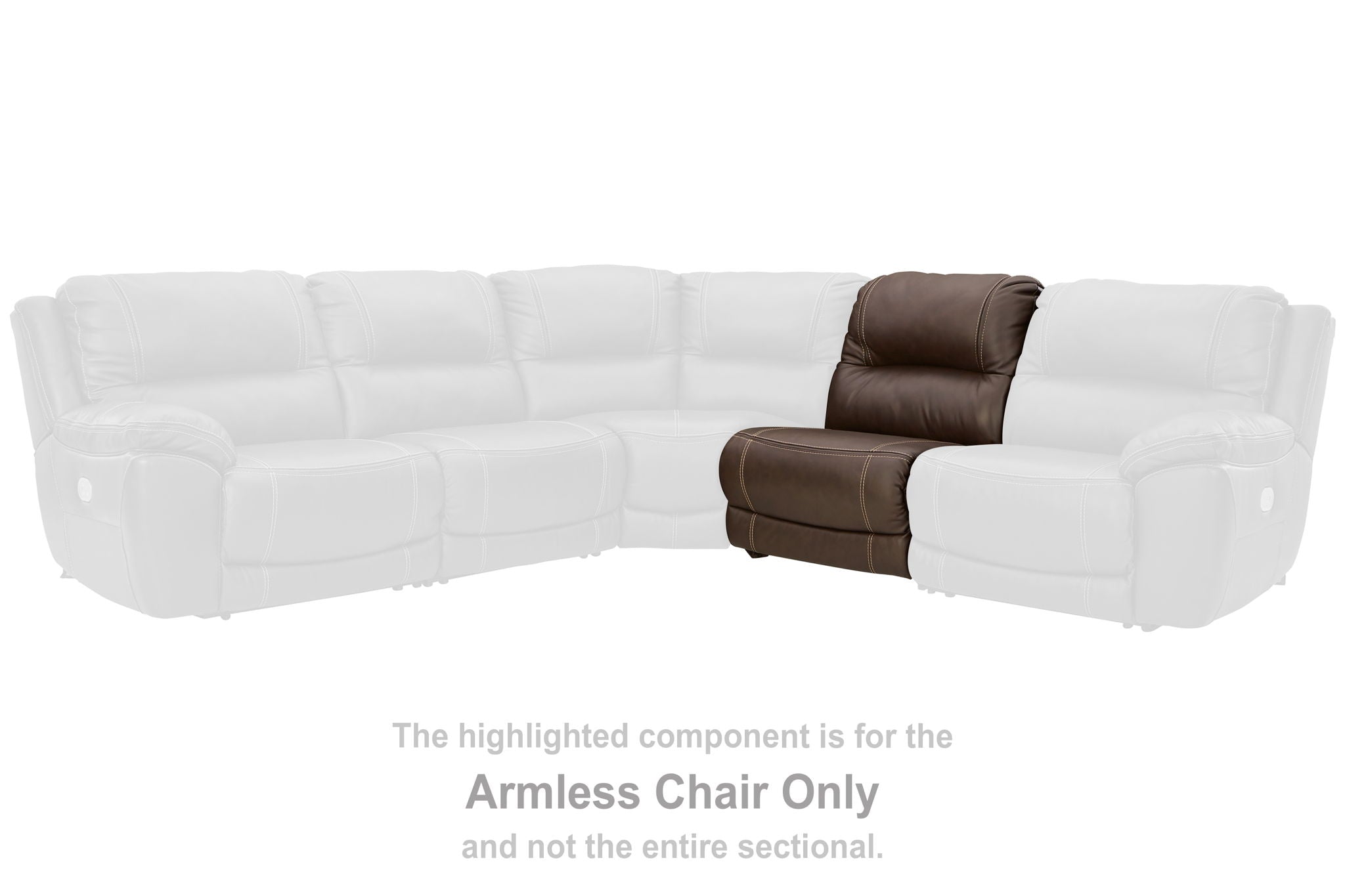 Dunleith - Chocolate - Armless Chair - Urban Living Furniture (Los Angeles, CA)
