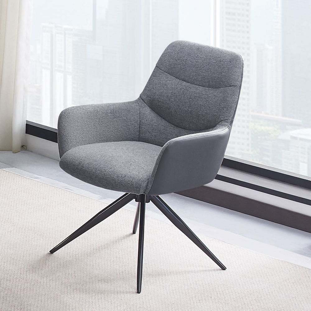 Hester - Arm Chair (Set of 2) - Gray Fabric - Urban Living Furniture (Los Angeles, CA)