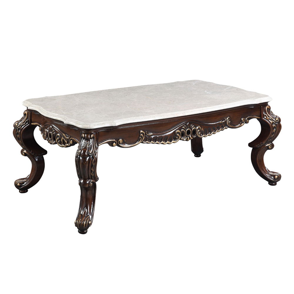 Benbek - Coffee Table - Marble & Antique Oak - Urban Living Furniture (Los Angeles, CA)