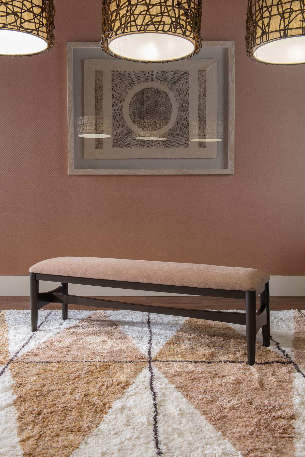 Koko - Upholstered Dining Bench - Minx / Beige