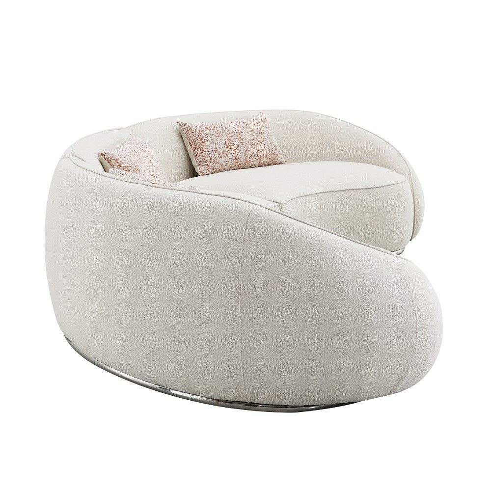 Sahara - Sectional Sofa With 3 Pillows - Beige Boucle - Urban Living Furniture (Los Angeles, CA)