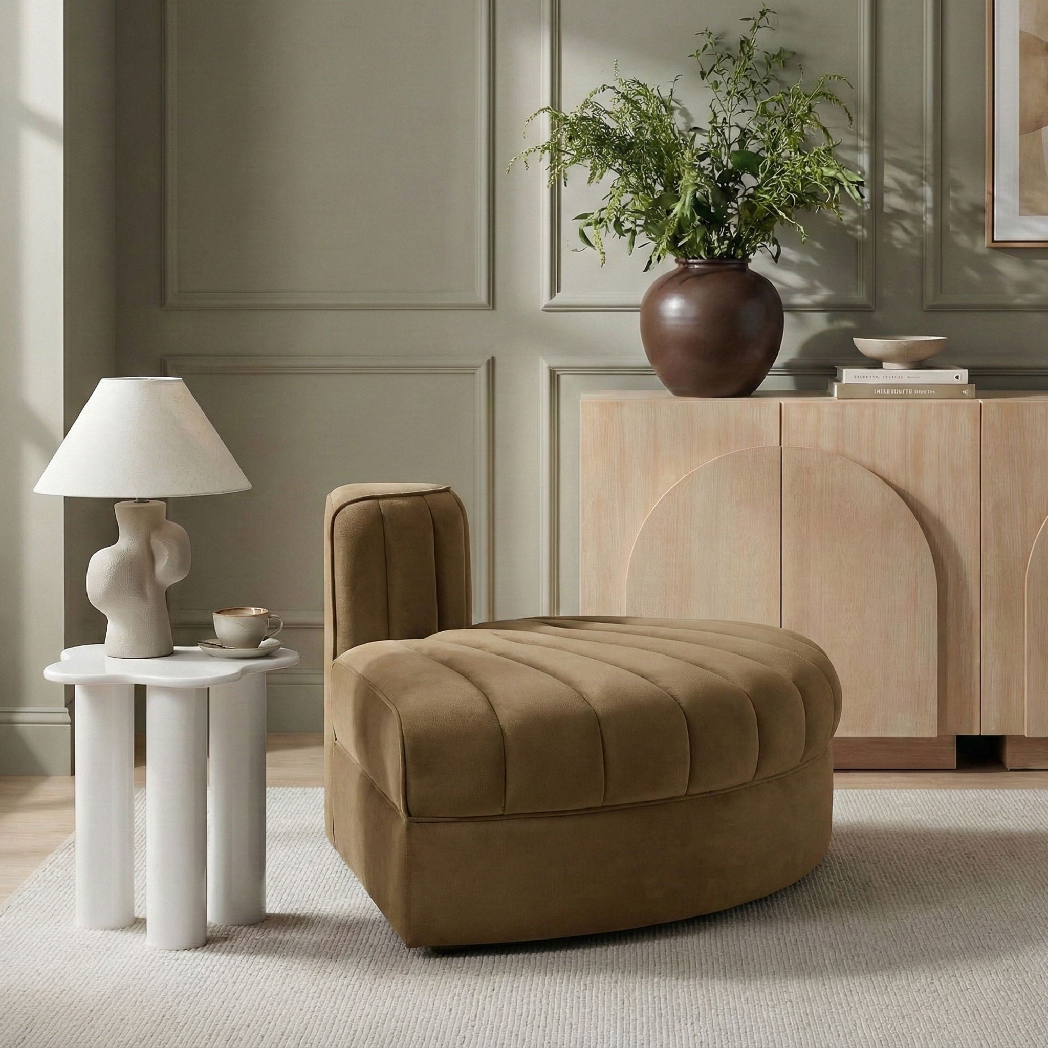 Rummi - Velvet Performance Fabric Upholstered Modular Chair - Urban Living Furniture (Los Angeles, CA)