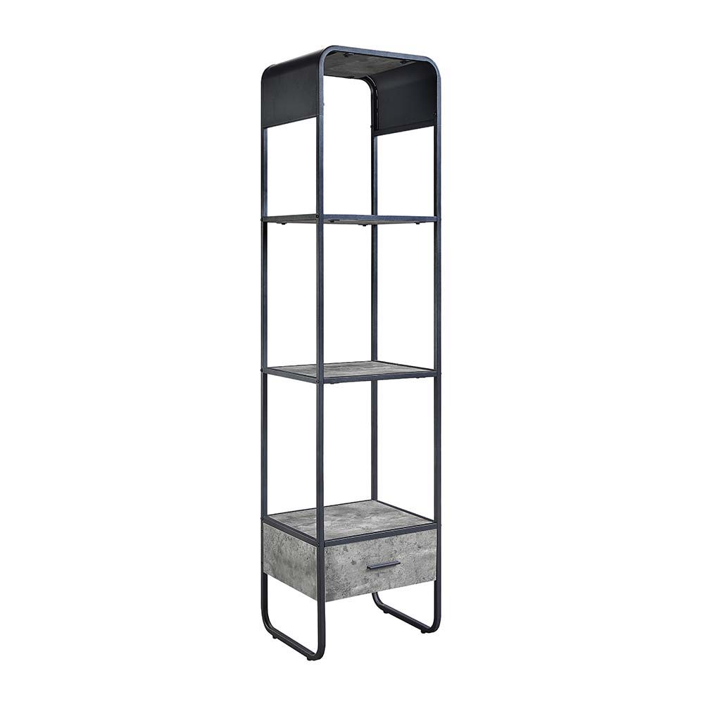 Raziela - TV Stand Side Pier - Concrete Gray & Black - Urban Living Furniture (Los Angeles, CA)