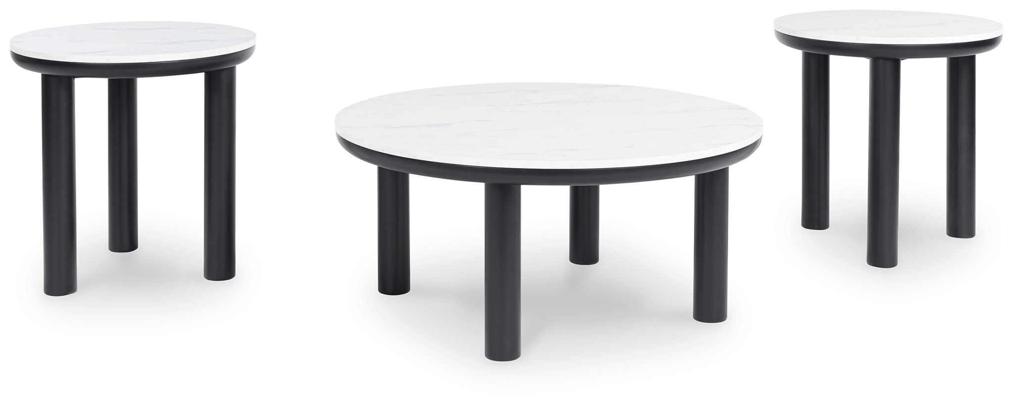 Xandrum - Black / White - Occasional Table Set (Set of 3) - Urban Living Furniture (Los Angeles, CA)