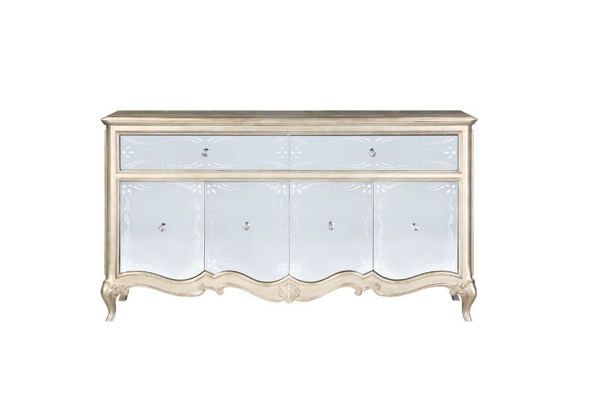Esteban - Server - Mirrored & Antique Champagne Finish - Urban Living Furniture (Los Angeles, CA)