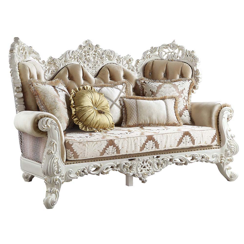 Vanaheim - Loveseat With 5 Pillows - Fabric & Antique White - Urban Living Furniture (Los Angeles, CA)
