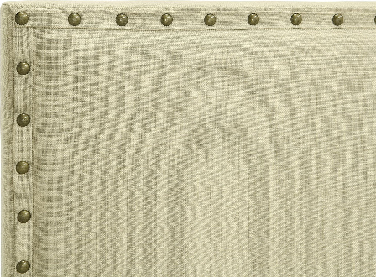 Geneva Tavel - King Nailhead Upholstered Headboard - Tumbleweed