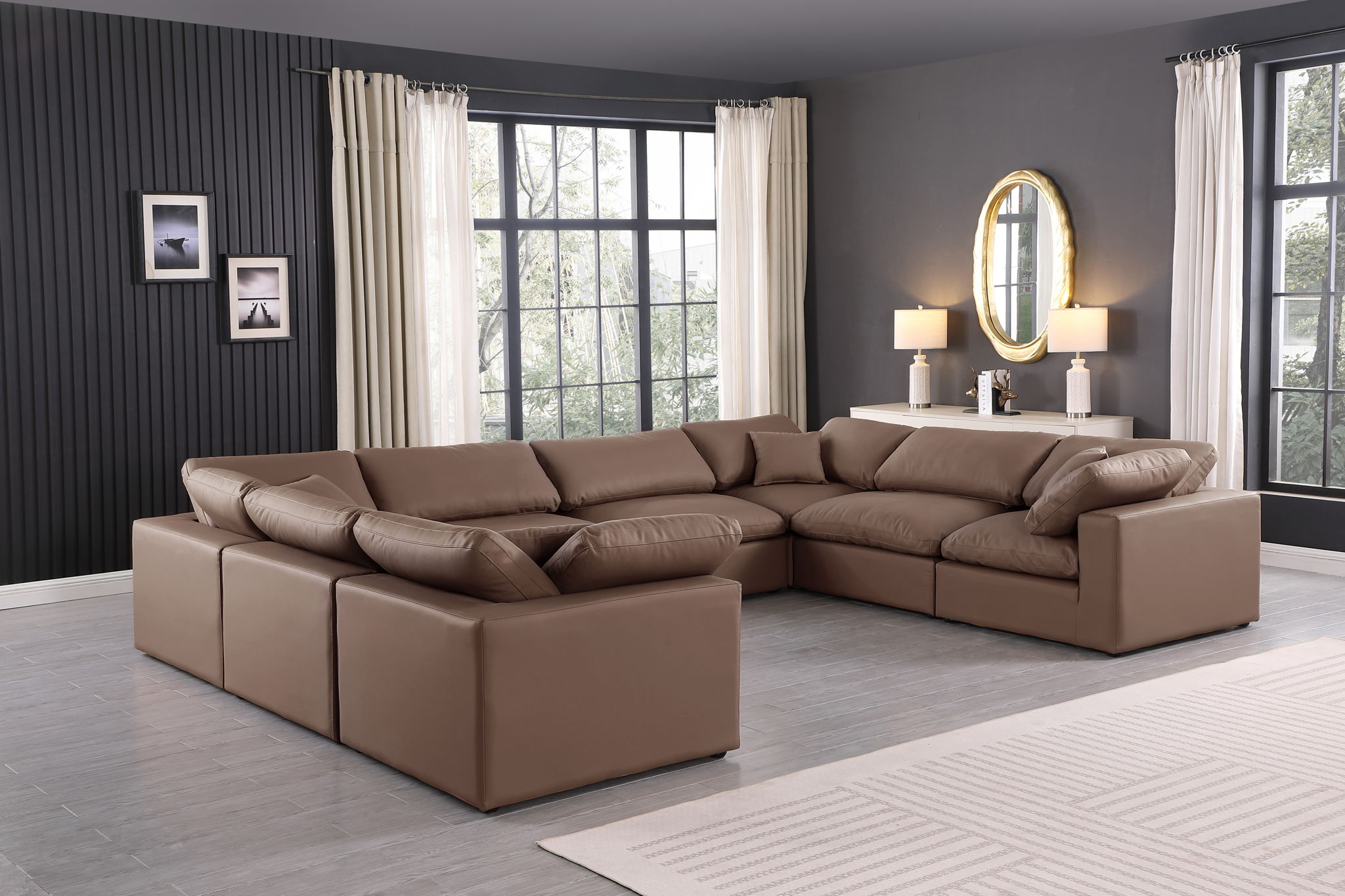 Comfy - 8 Piece Faux Leather Modular Sectional - Urban Living Furniture (Los Angeles, CA)