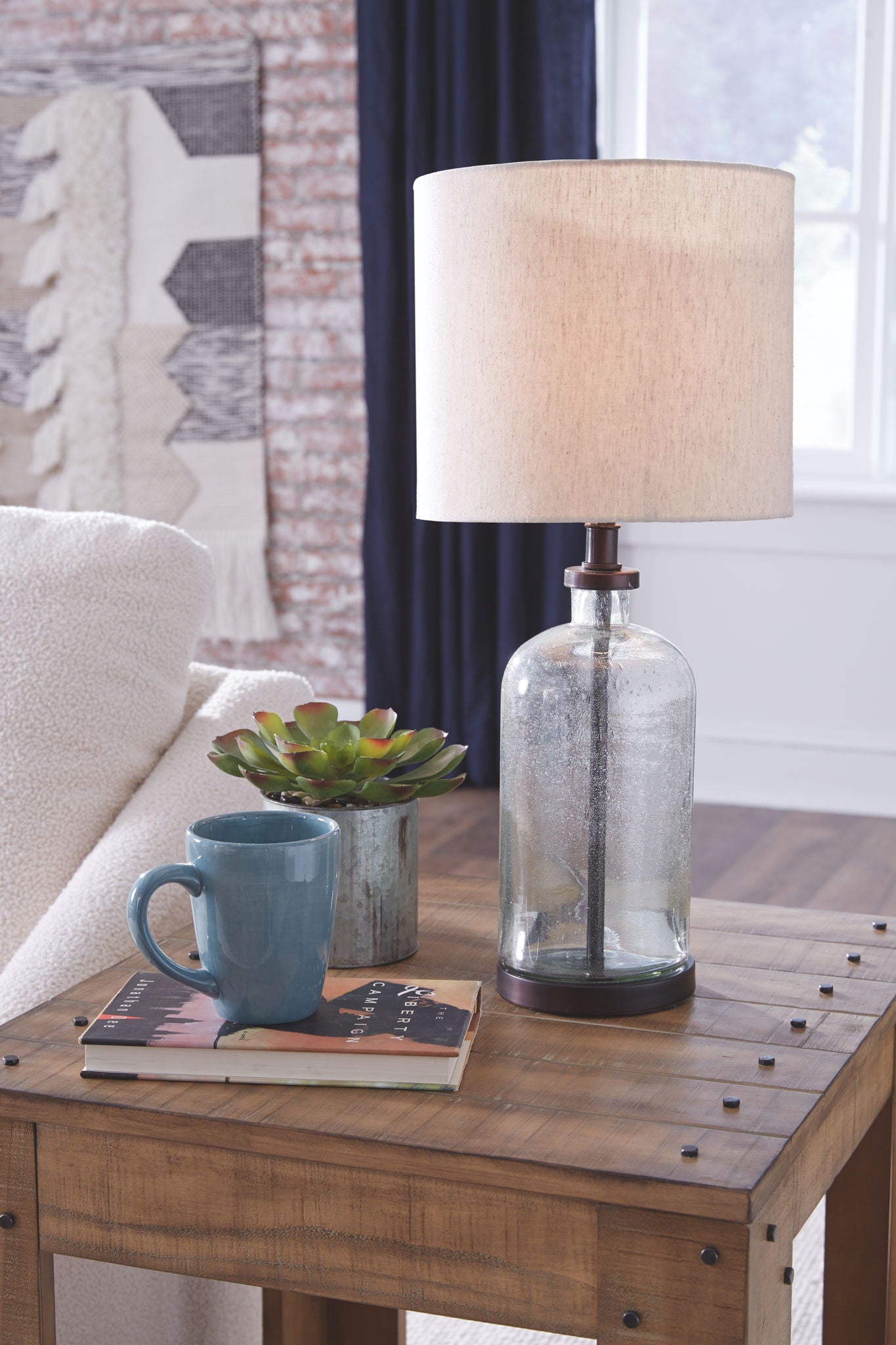 Bandile - Clear / Bronze Finish - Glass Table Lamp - Urban Living Furniture (Los Angeles, CA)