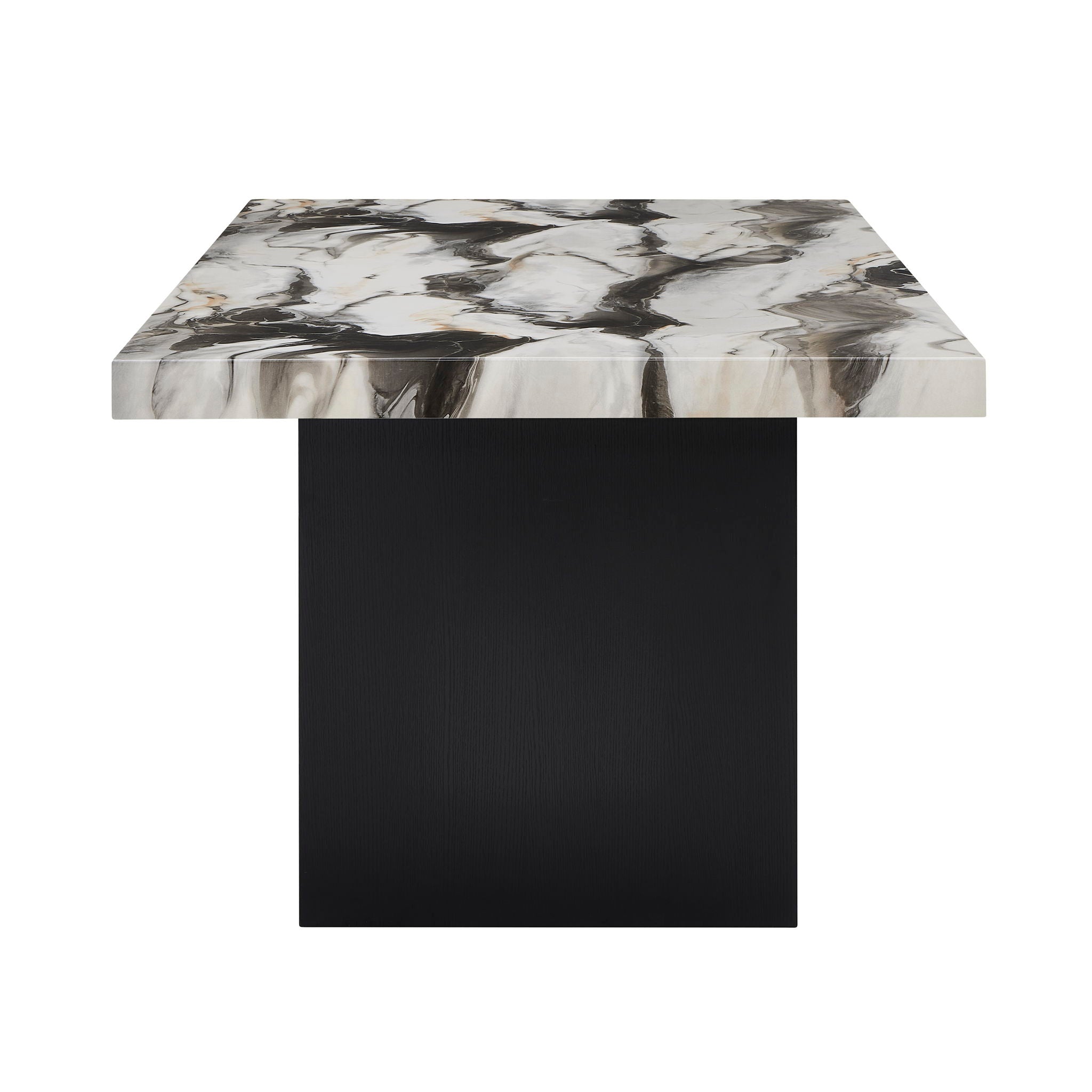 Vega - Faux Marble Dining Table - White / Black - Urban Living Furniture (Los Angeles, CA)