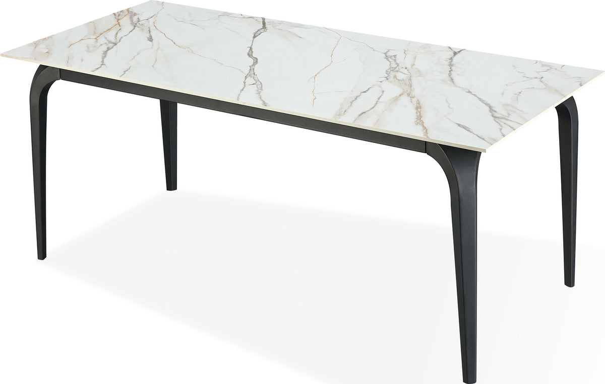 Nicoya - Stone Top And Metal Base Rectangular Dining Table