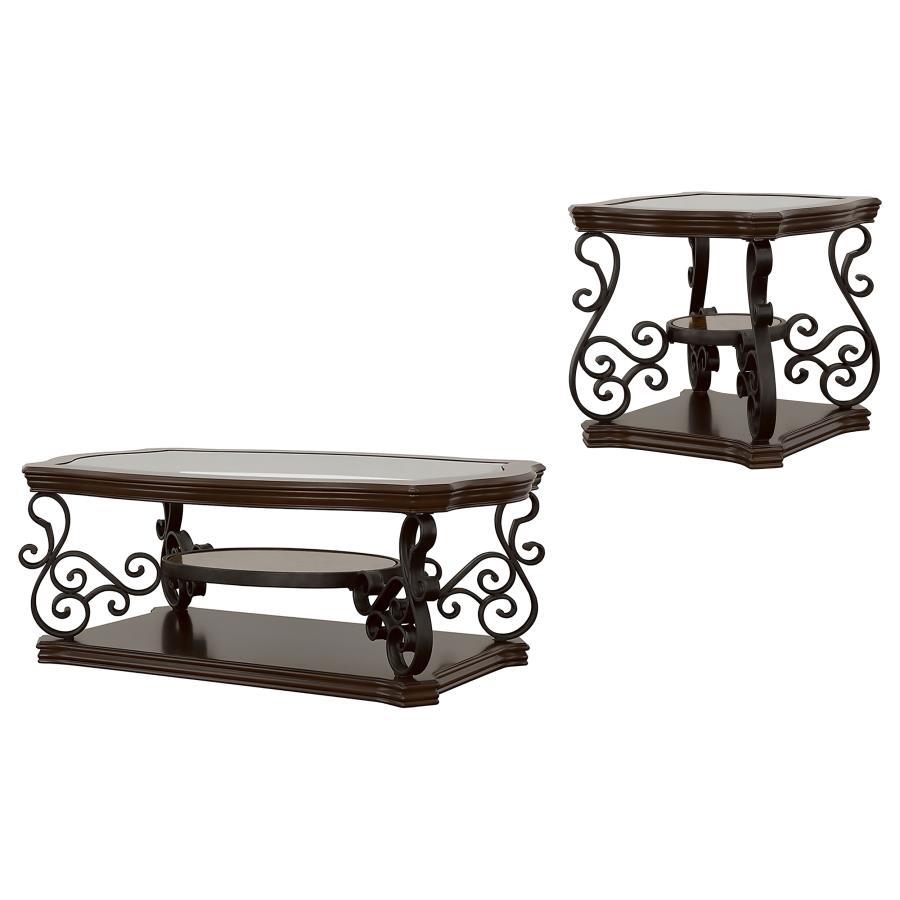 Laney - Glass Top Coffee And End Table Set - Urban Living Furniture (Los Angeles, CA)