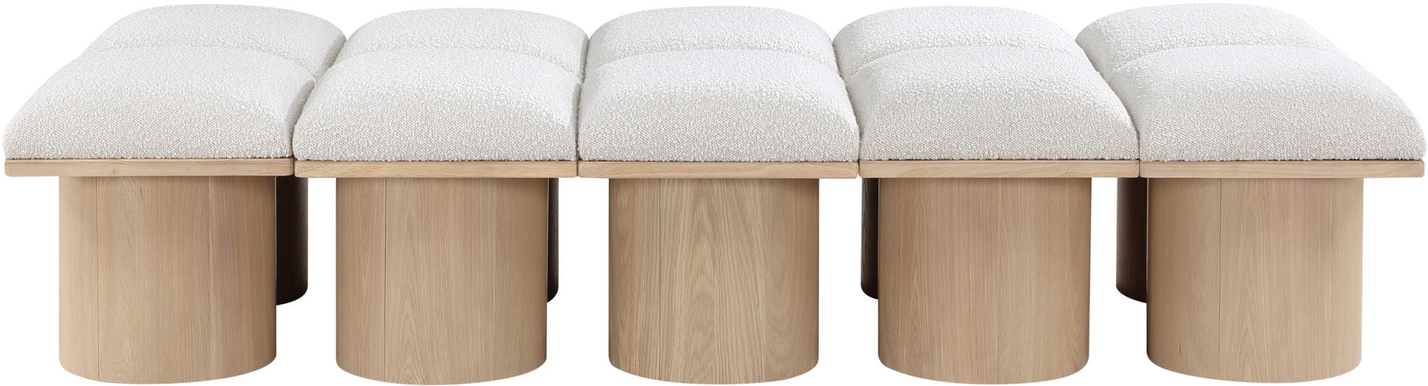 Pavilion - 10 Piece Modular Bench With Natural Base - Urban Living Furniture (Los Angeles, CA)