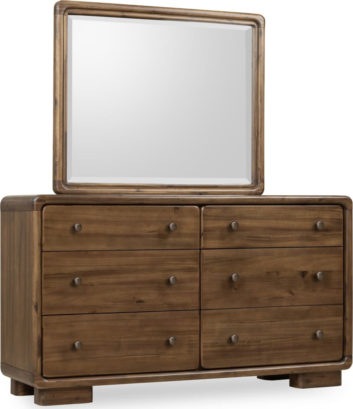Boka - Six Drawer Acacia Wood Dresser - Impala