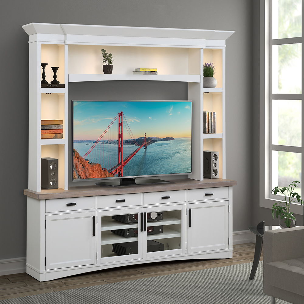 Americana Modern - TV Console with Hutch and LED Lights - Urban Living Furniture (Los Angeles, CA)