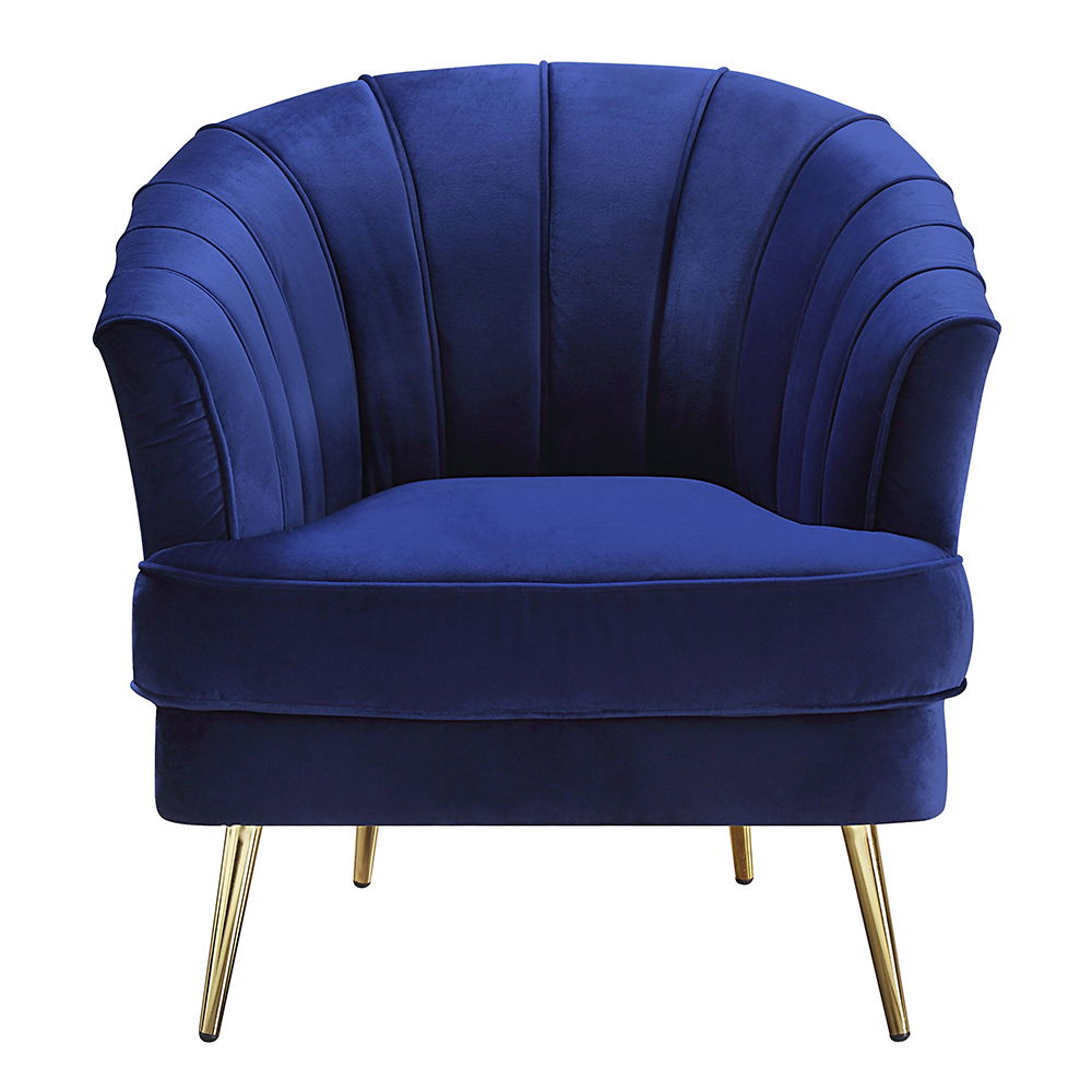 Eivor - Chair - Blue Velvet - Urban Living Furniture (Los Angeles, CA)