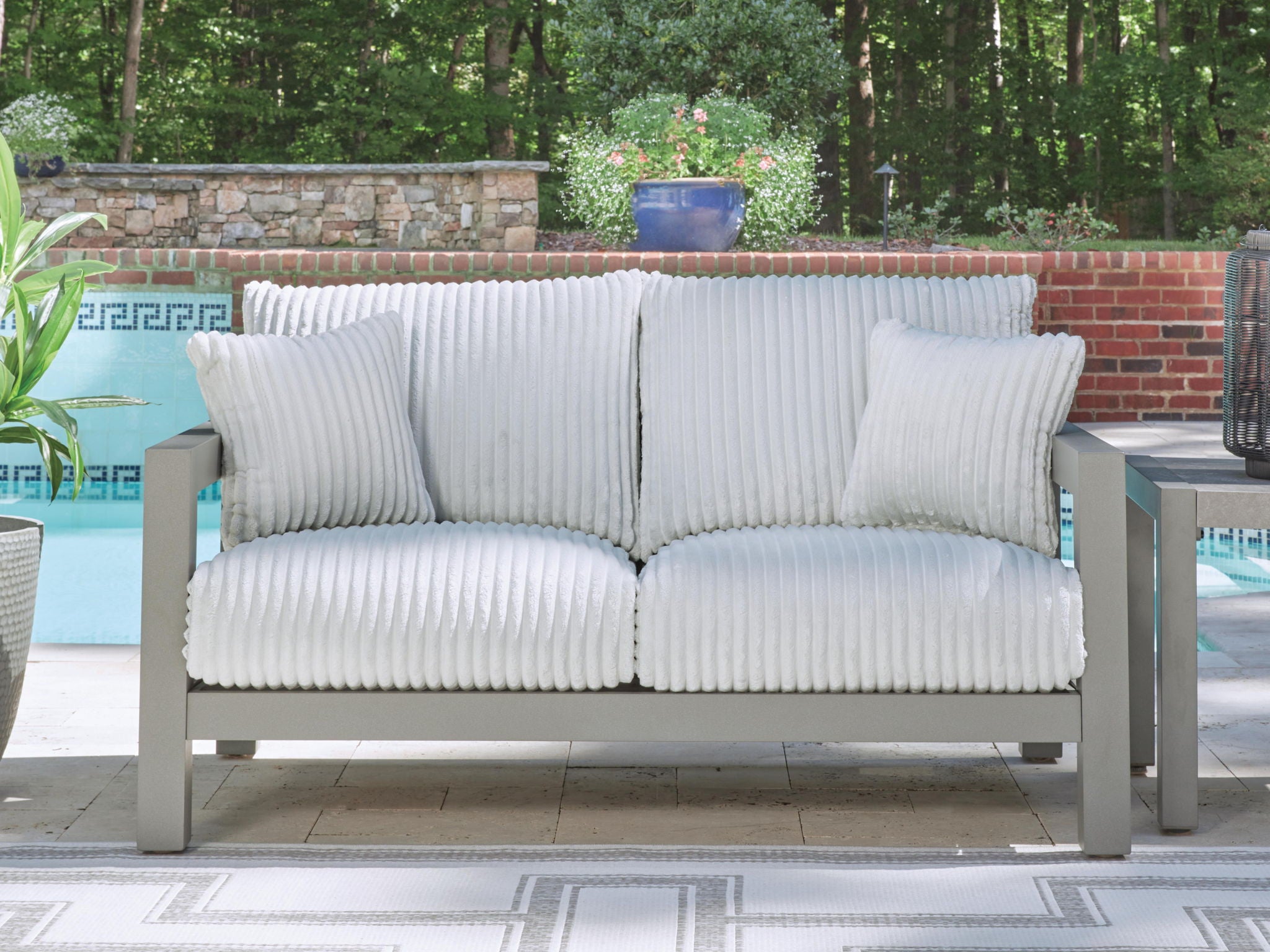 Hurley Park - Loveseat With Cushion - Gray - Urban Living Furniture (Los Angeles, CA)