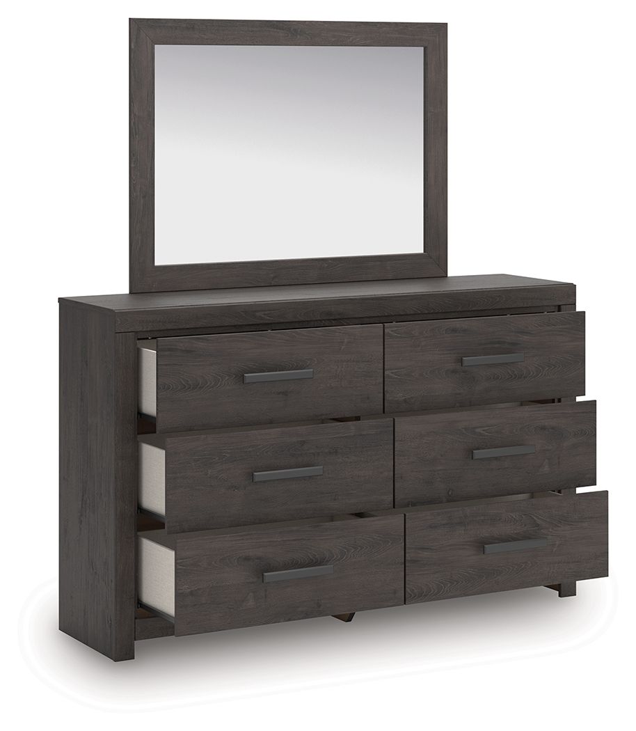 Prendonea - Charcoal - Dresser and Mirror - Urban Living Furniture (Los Angeles, CA)