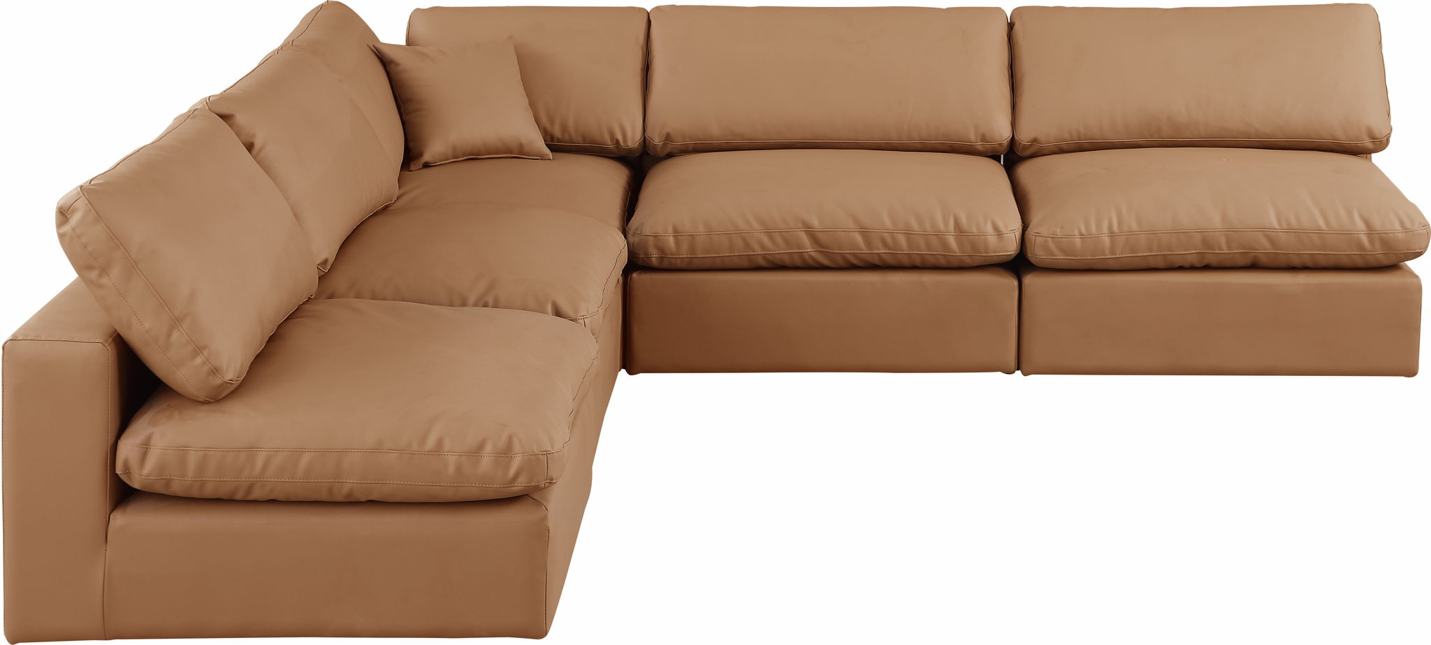 Comfy - 5 Piece Faux Leather Modular Corner Armless Sectional - Urban Living Furniture (Los Angeles, CA)